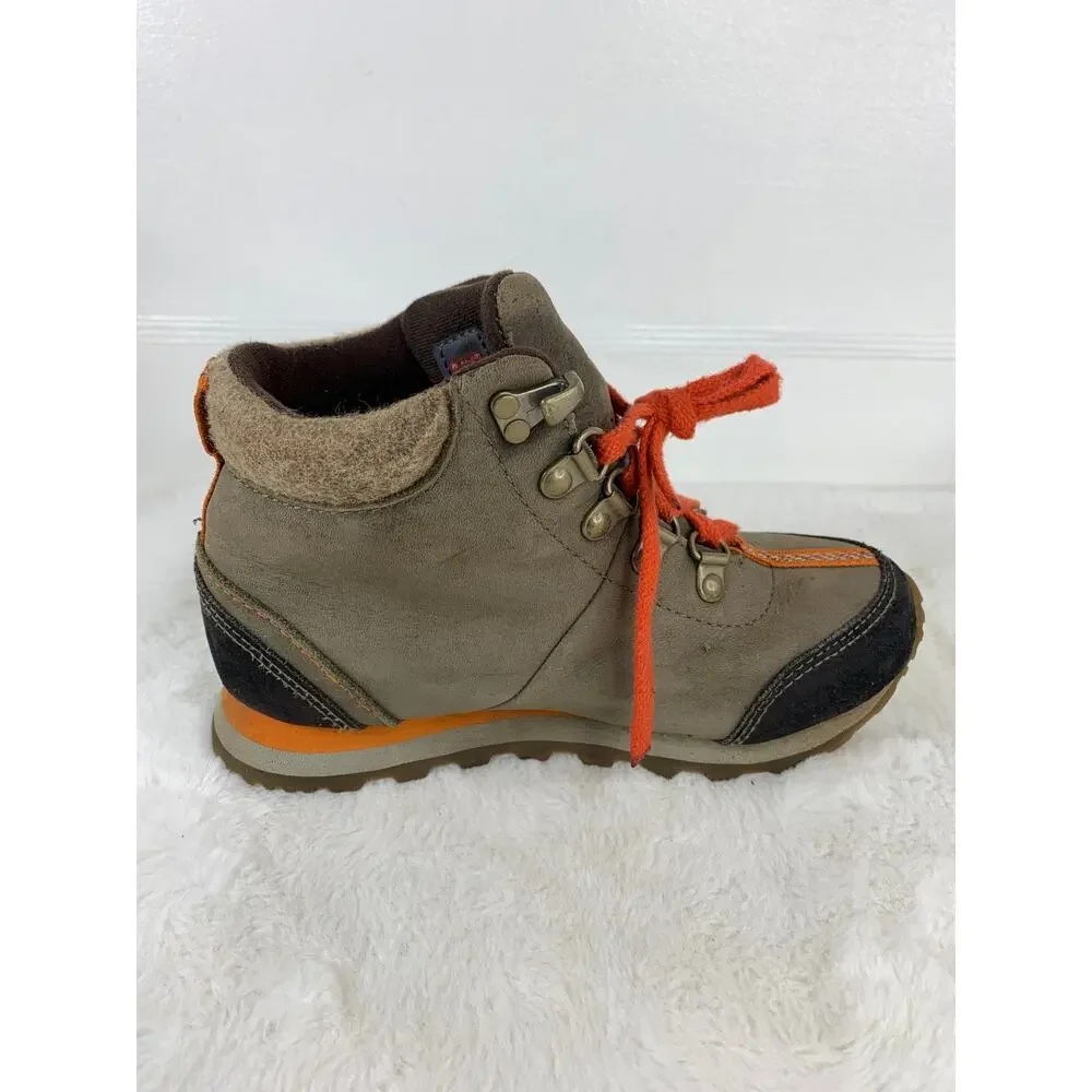LL Bean Kid’s Tek 2.5 Primaloft Brown Leather Hiking Boots Size 1